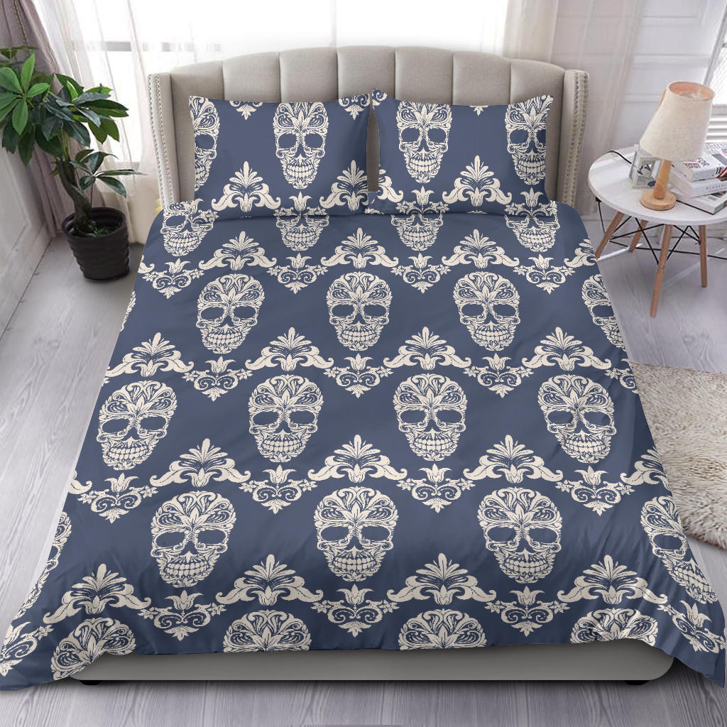 Sugar skull day of the dead bedding duvet cover