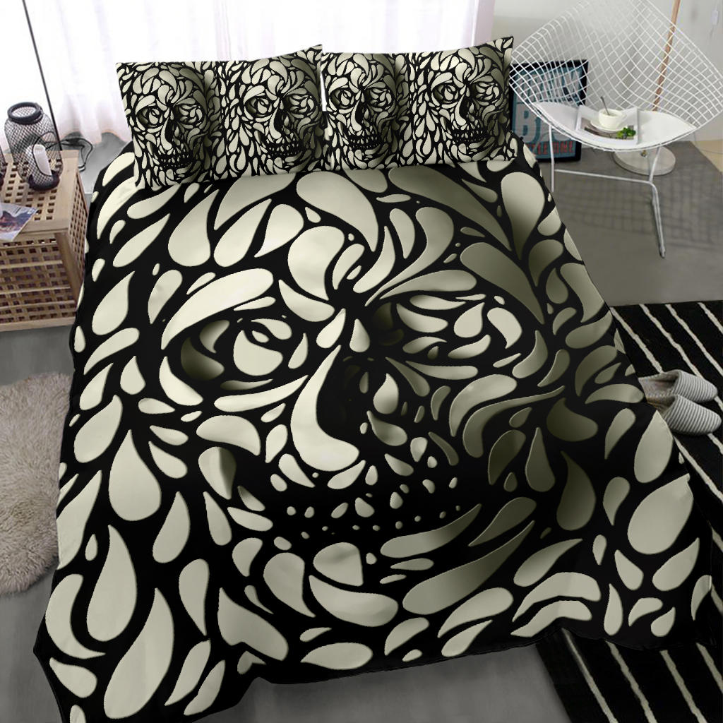 Set of 3pcs Skull duvet covers bedding
