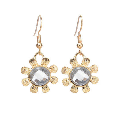 Crystal Rose Flower Leaf Jewelry Sets For Women