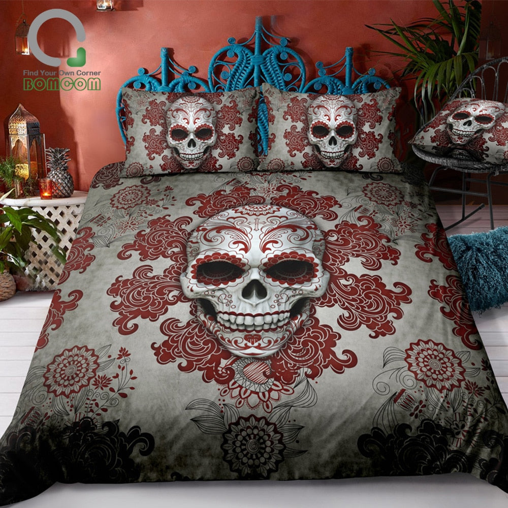 Duvet Cover S Day of The Dead Sugar Skull