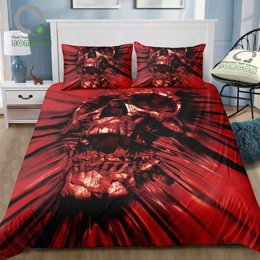 Skull Bedding Set Comforter Cover Skull Blood Skull Duvet Cover