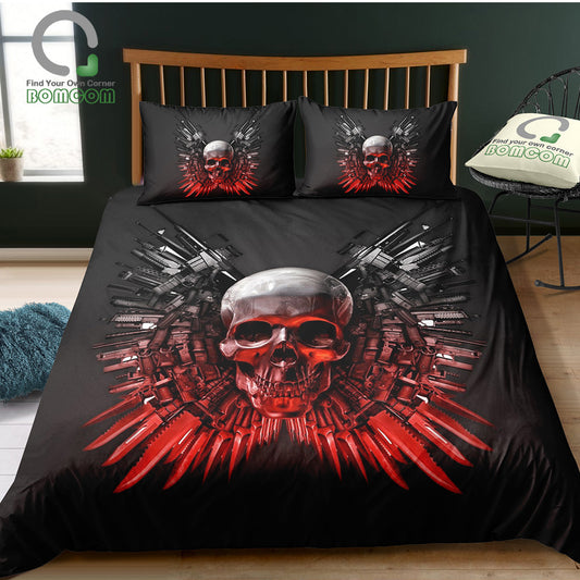 Skull Duvet Cover Skull  Bedding Set