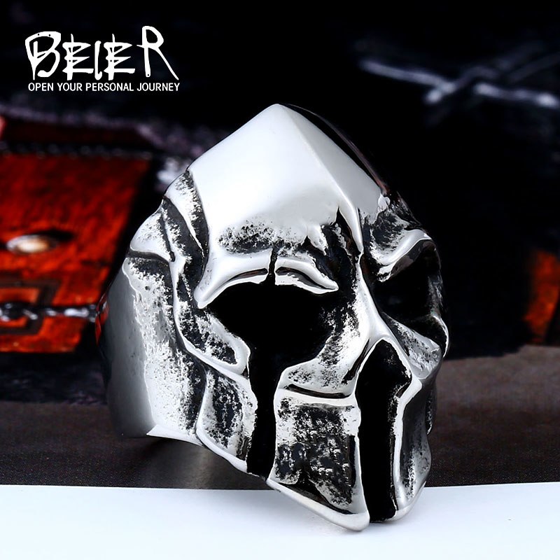 new store 316L Stainless Steel high quality Drop Ship A variety of Skull Big Punk Biker Ring fashion jewelry LLBR8-414R