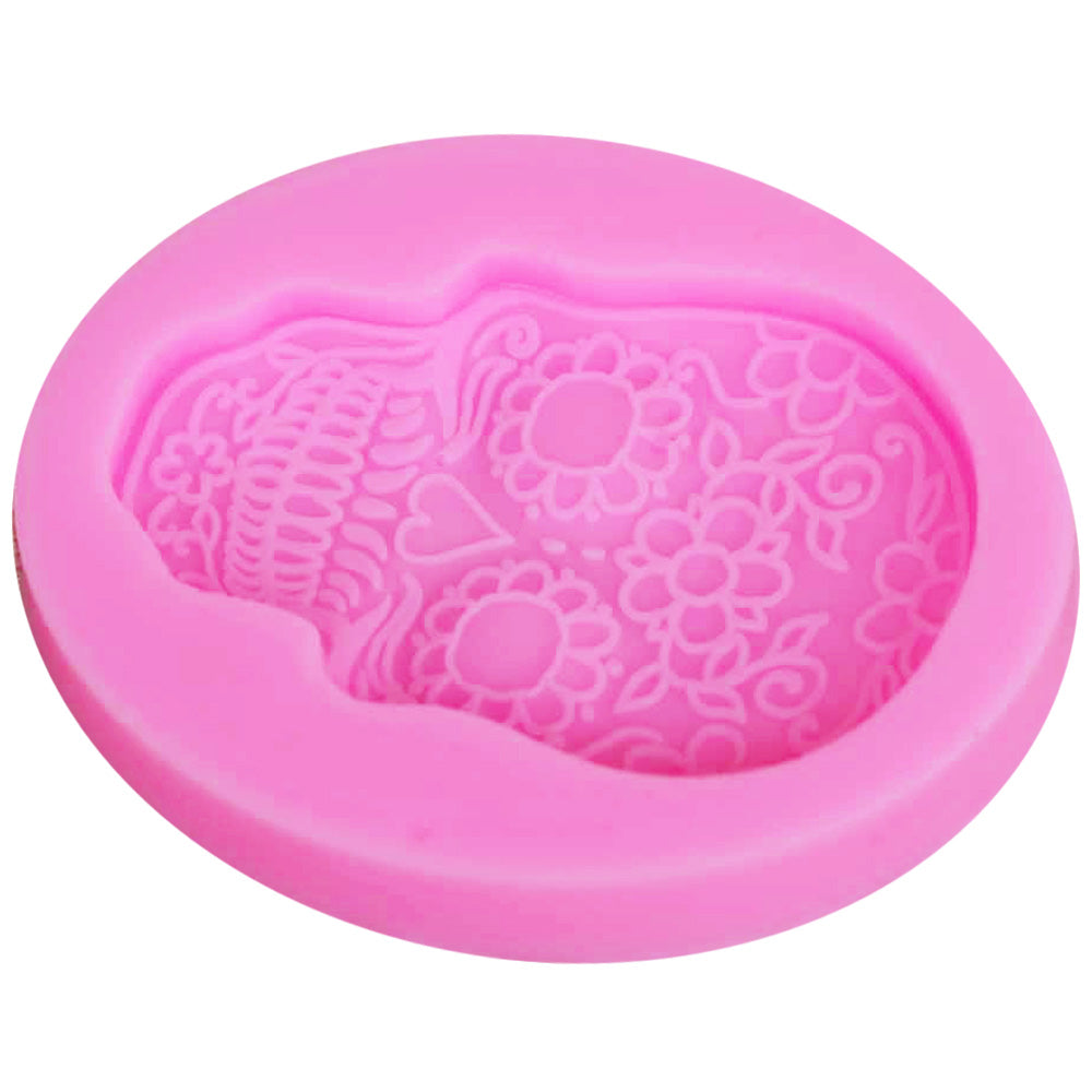 Skeleton Head Skull Silicone Mold Candy Jelly Mould Fondant Cake Decorating Pastry Baking Tools
