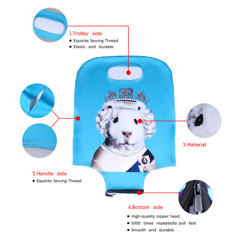 Cartoon 3D Sugar Skull Print Travel Luggage Protective Covers 18 to 28 Inch High Elastic Women Suitcase Dust Protections Cover