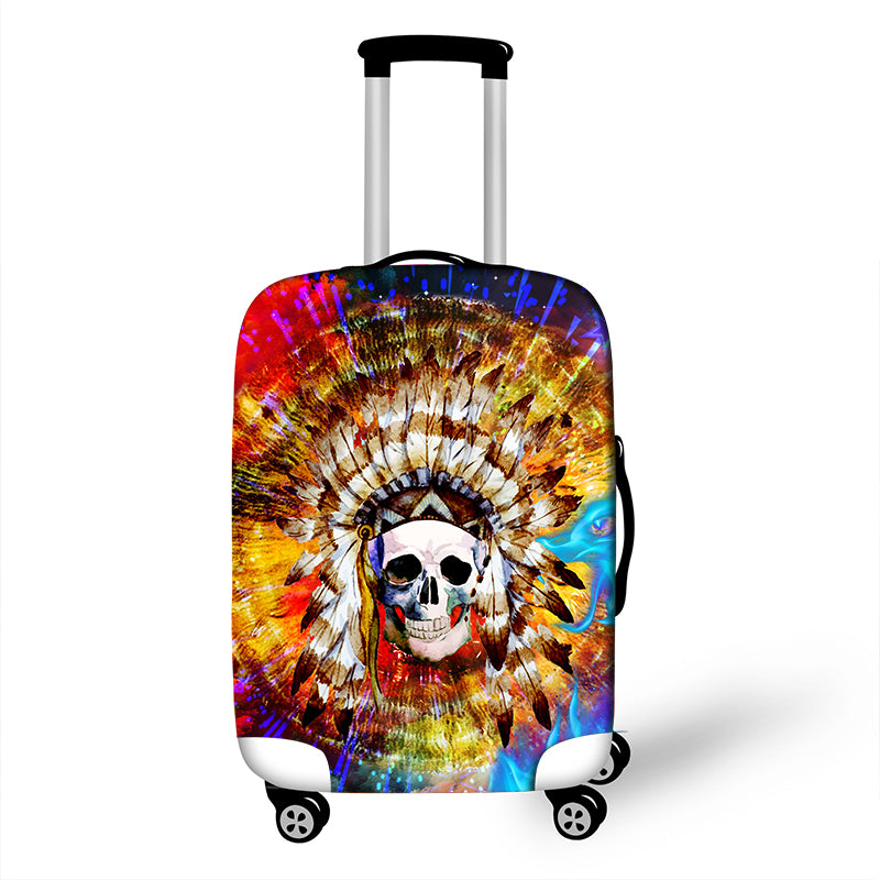 Cartoon 3D Sugar Skull Print Travel Luggage Protective Covers 18 to 28 Inch High Elastic Women Suitcase Dust Protections Cover