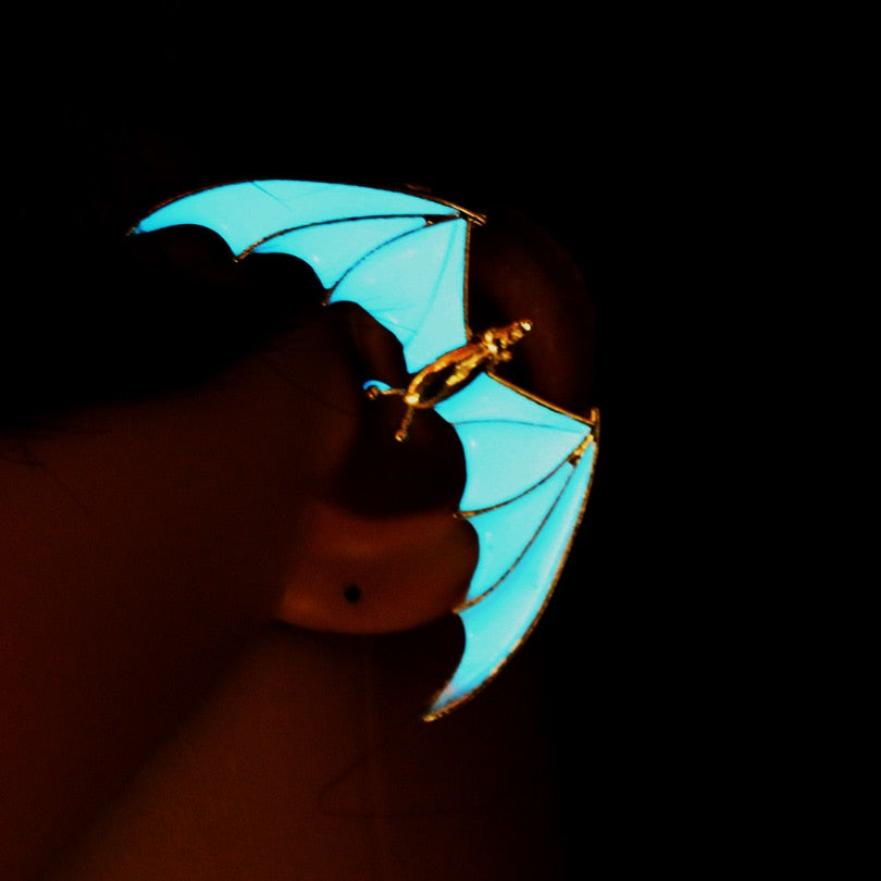 Steampunk Ear Cuff GLOW in the DARK Ear clip earrings Stud Earrings Clip Earrings WOMEN gift