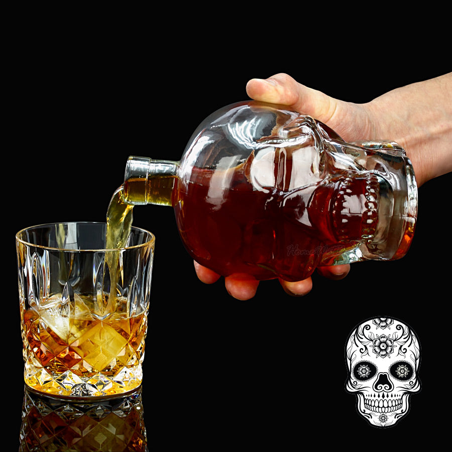 Crystal Vodka Skull Head Bottles with Skull Cup 125ML 350ML 550ML 1000ML