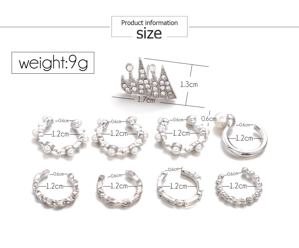Earrings For Women Wedding Statement Boho Pearl Earrings Jewelry Silver Ear Cuff Clip Earrings brincos