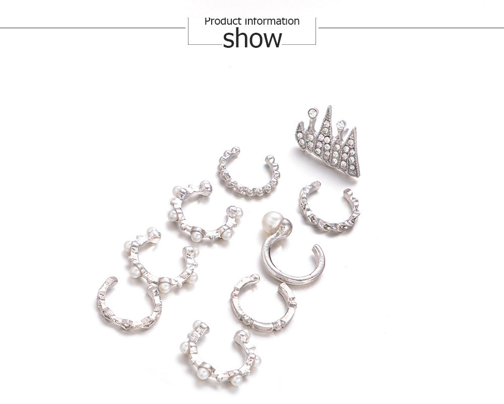 Earrings For Women Wedding Statement Boho Pearl Earrings Jewelry Silver Ear Cuff Clip Earrings brincos