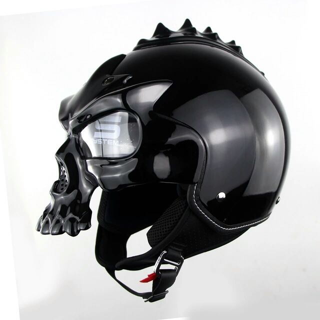 Skull Motorcycle helmet Retro half face helmets Motorbike Capacete Moto Cascos Street Riding