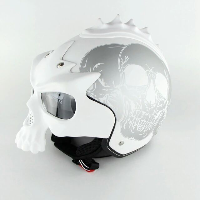 Skull Motorcycle helmet Retro half face helmets Motorbike Capacete Moto Cascos Street Riding