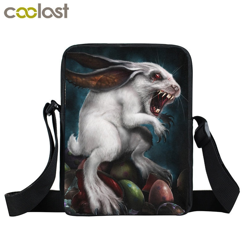 Dark Gothic Angel Skull Mini Messenger Bag Girls Ladies Shoulder Bags Grim Reaper Punk Women Cross Bag Kids Gift Bags Bookbag