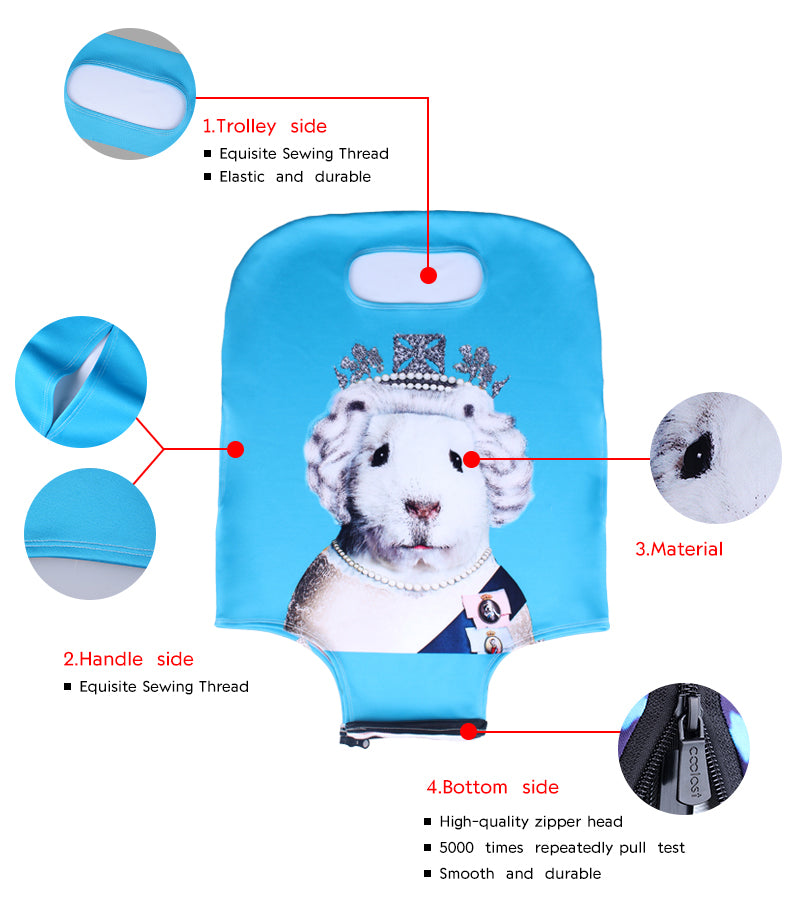 Dark Gothic Skull / Beauty Luggage Protective Cover Waterproof