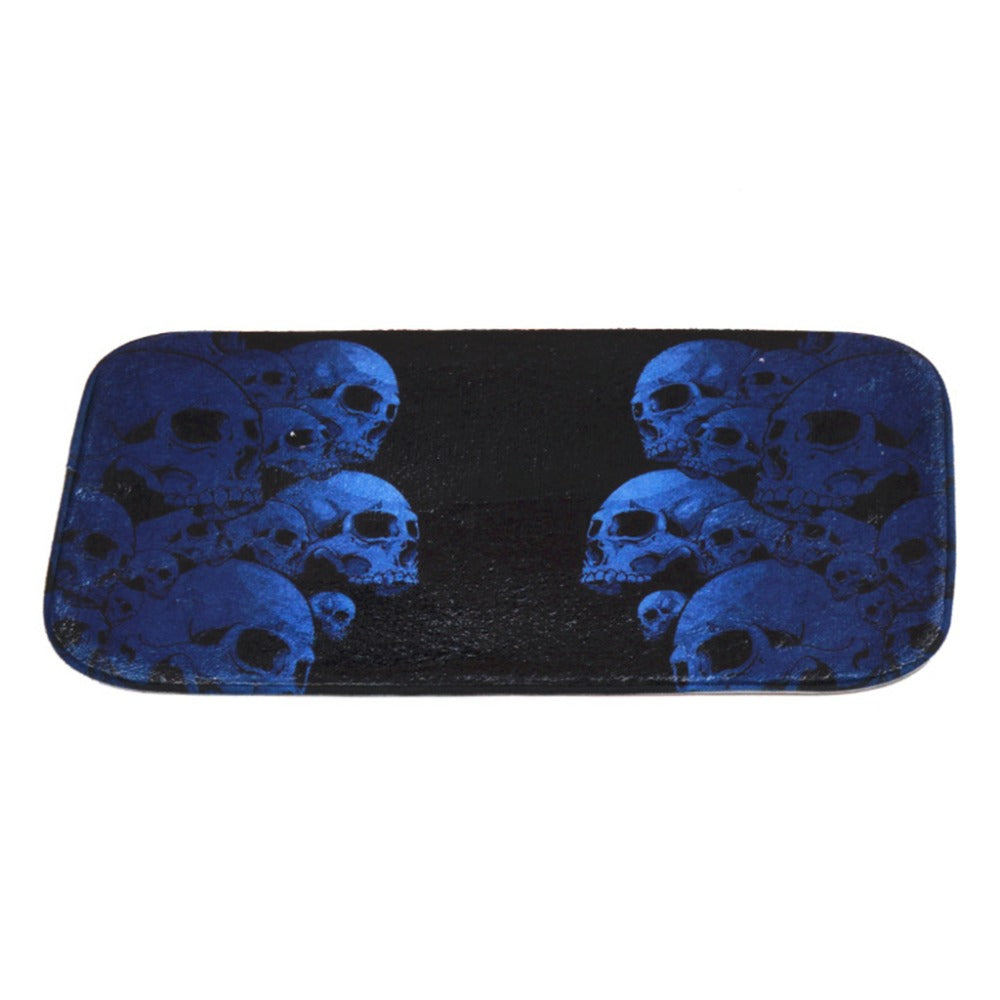 Door Floor Carpets Coral Fleece Skull Printed Pattern Floor Mat Carpet