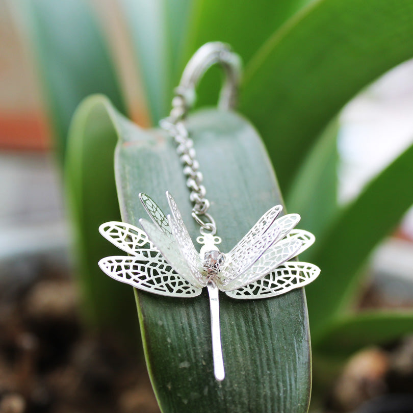 Dragonfly bookmark GLOW in the DARK fashion classics Sun moon and Stars Three layer handmade metal alloy bookmark 123*23MM