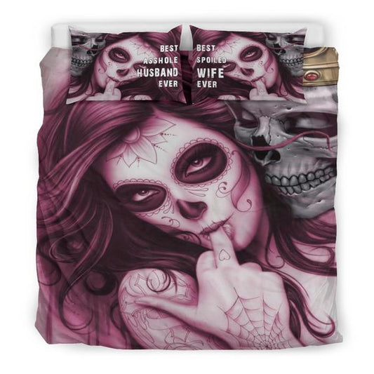 Bedding Sets  3D Digital Printing Skull Bedding Set Duvet Cover 100% Microfiber
