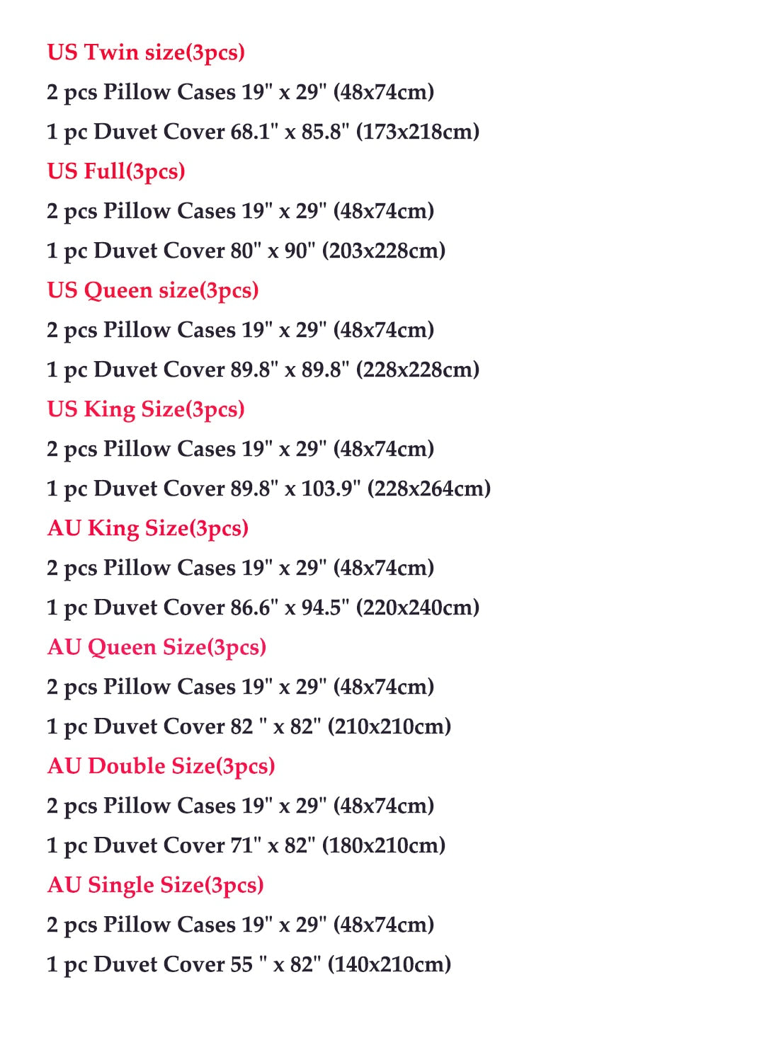 Bedding Set for King Size Bed 3D sugar Duvet cover Pillowcase