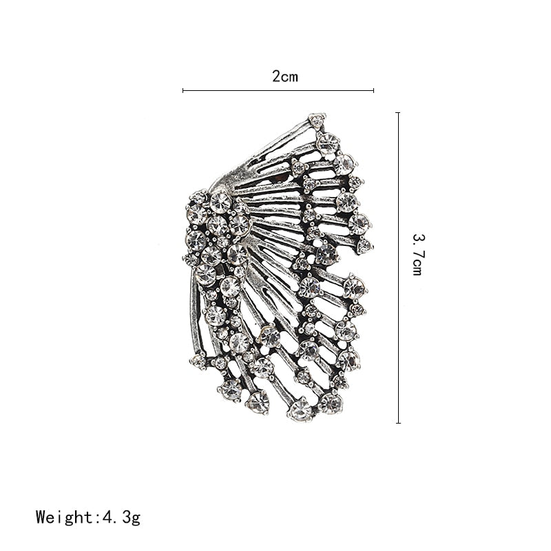 Statement Crystal Stud Earrings For Woman Punk Rock