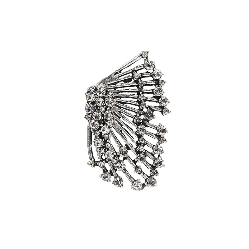 Statement Crystal Stud Earrings For Woman Punk Rock