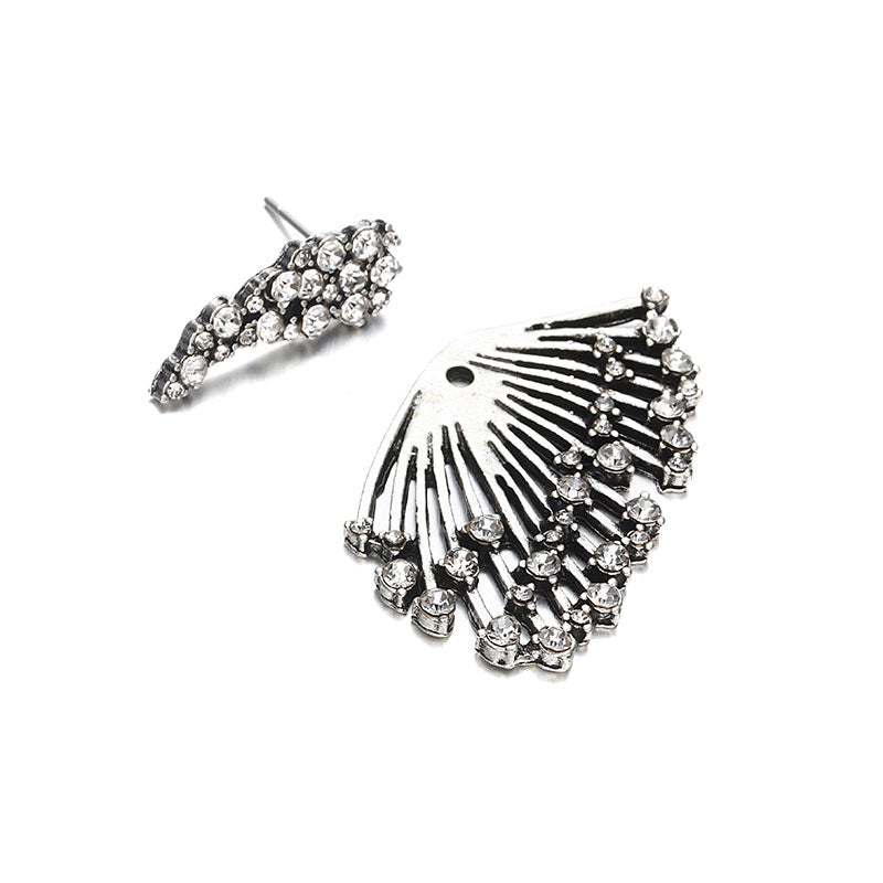 Statement Crystal Stud Earrings For Woman Punk Rock