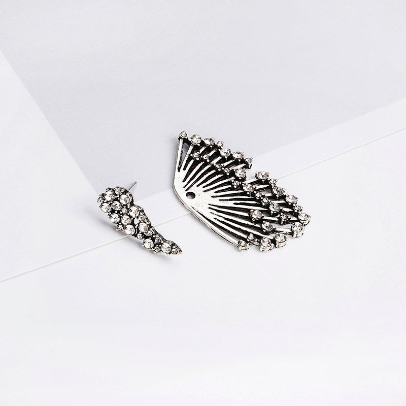 Statement Crystal Stud Earrings For Woman Punk Rock