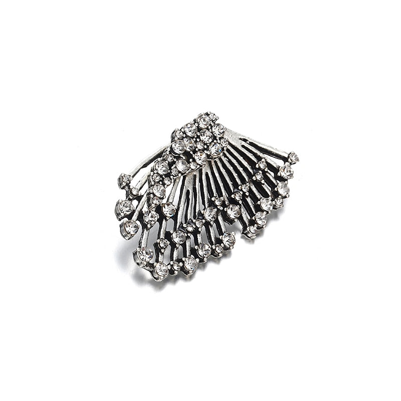 Statement Crystal Stud Earrings For Woman Punk Rock