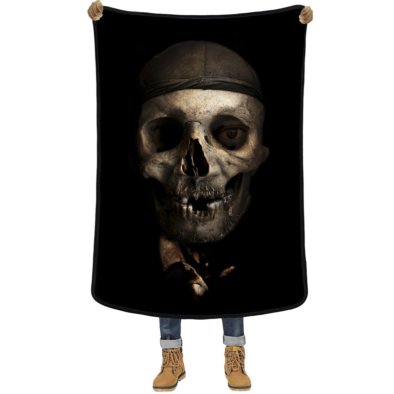 3D Blanket Clay Sculpture Skull 3D Quality Cover Comfortable Air Conditioning Soft Warm Thin Towel Blankets