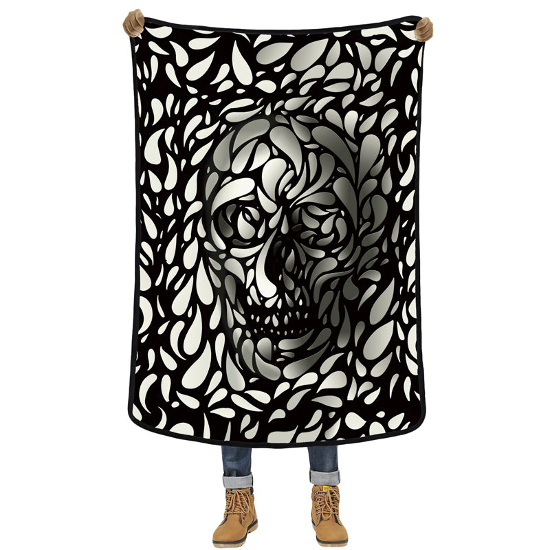 3D Blanket Clay Sculpture Skull 3D Quality Cover Comfortable Air Conditioning Soft Warm Thin Towel Blankets