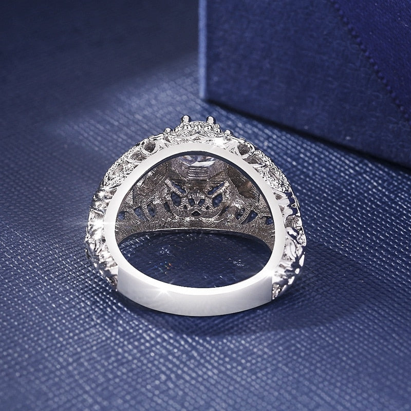 Gothic skull Style Engagement Wedding Party Classic Silver