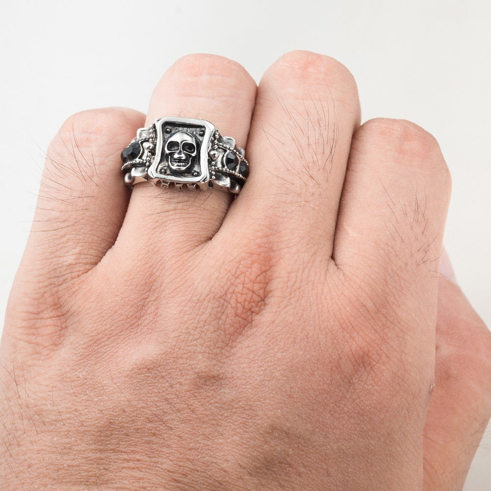 Skull Ring Zinc Alloy Punk Rock Rings Fashion