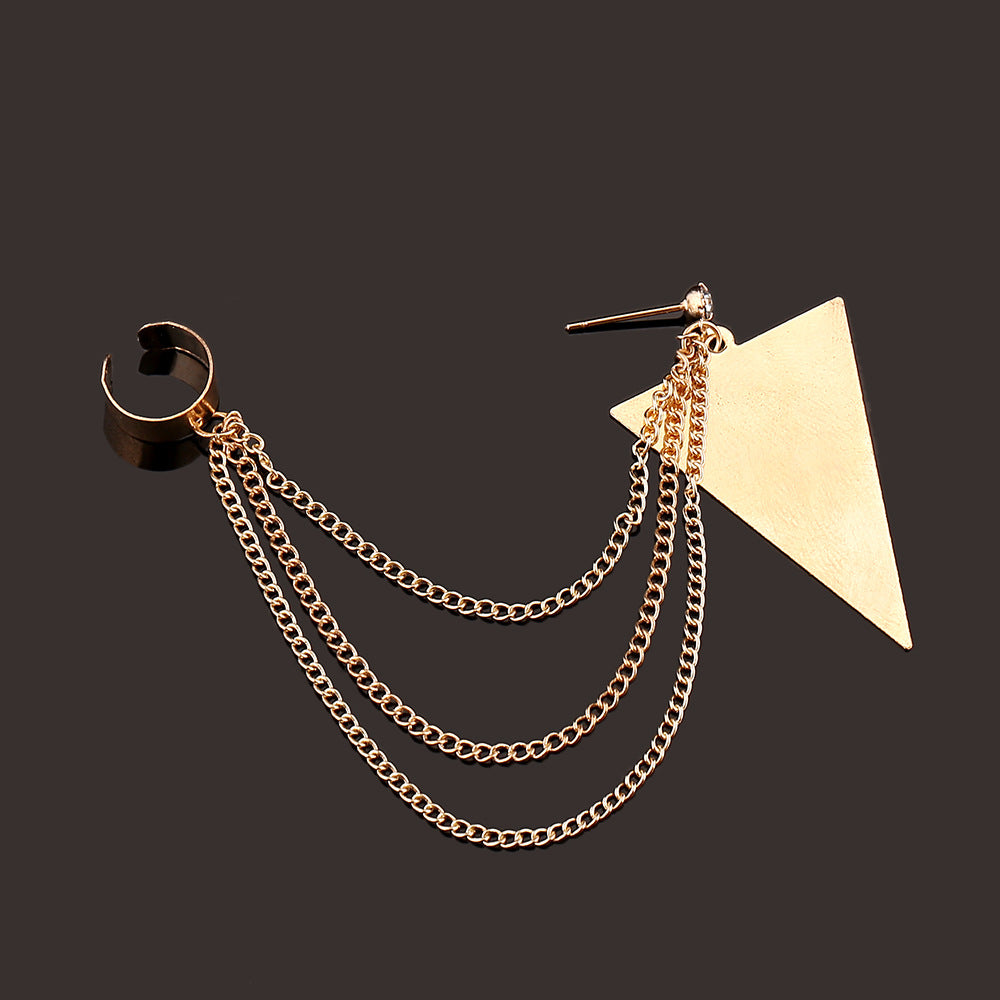 Ear Clip Earrings Simple Unique Design Gold Pleated Punk Style Unisex Ear Cuff For Women Men Fashion Jewelry pendientes