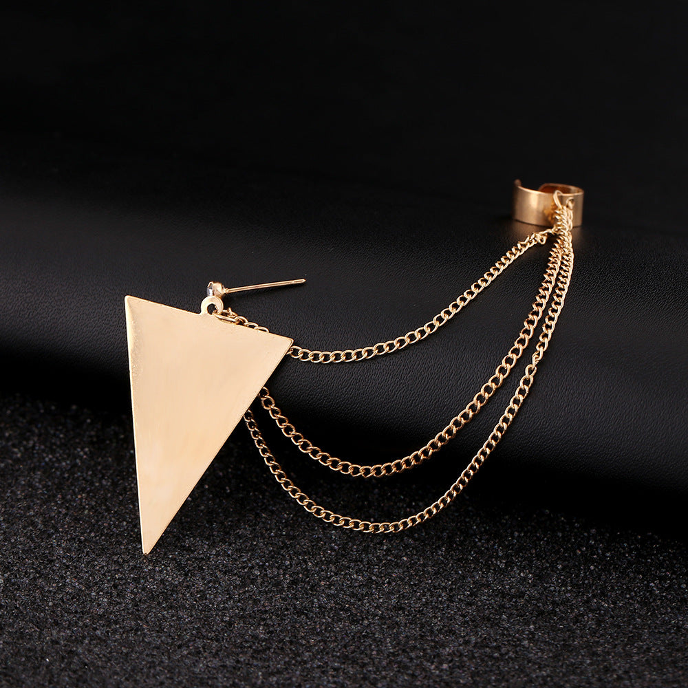 Ear Clip Earrings Simple Unique Design Gold Pleated Punk Style Unisex Ear Cuff For Women Men Fashion Jewelry pendientes