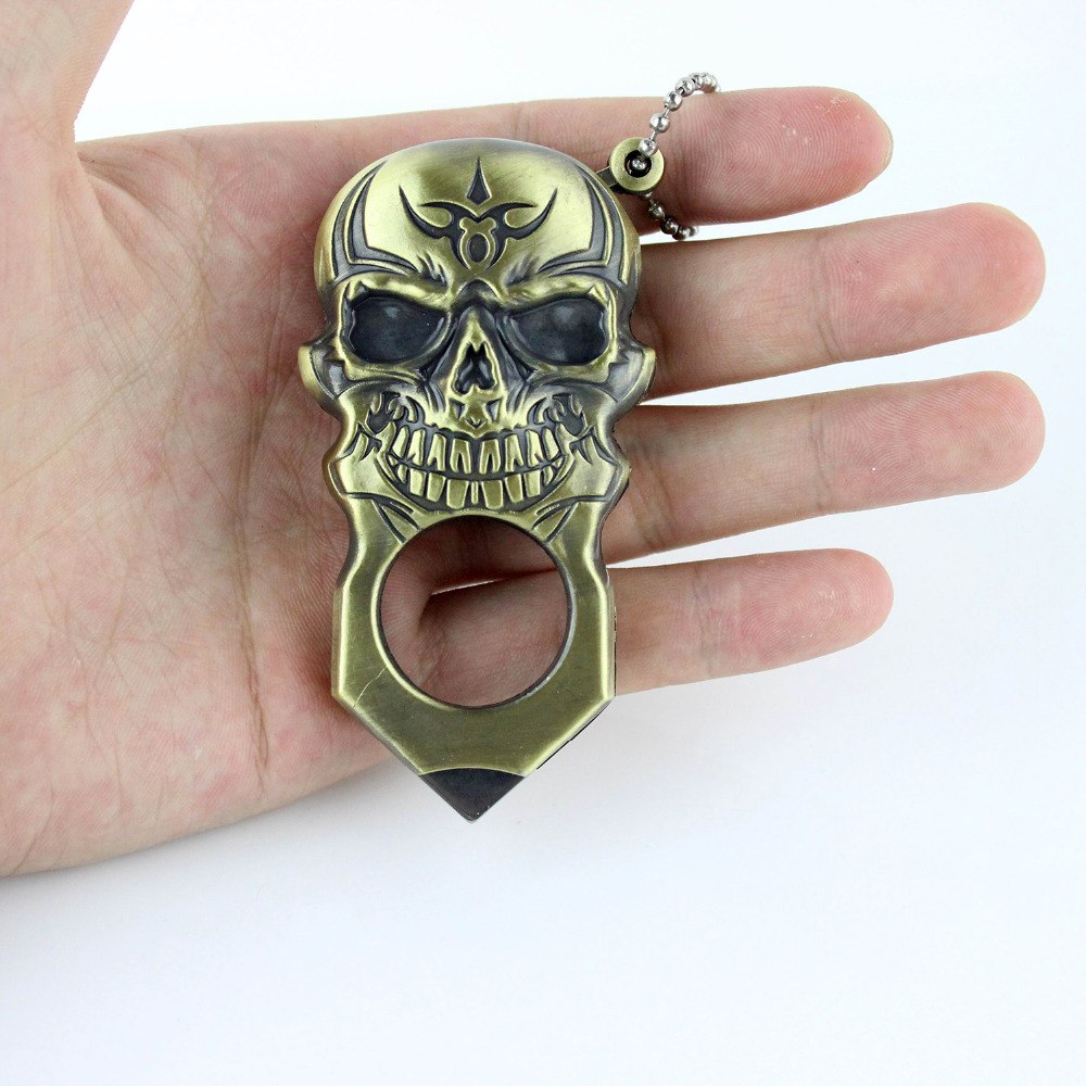 3 Colors!! Cool Skull Style Pocket Metal Cigar Cigarette Lighter
