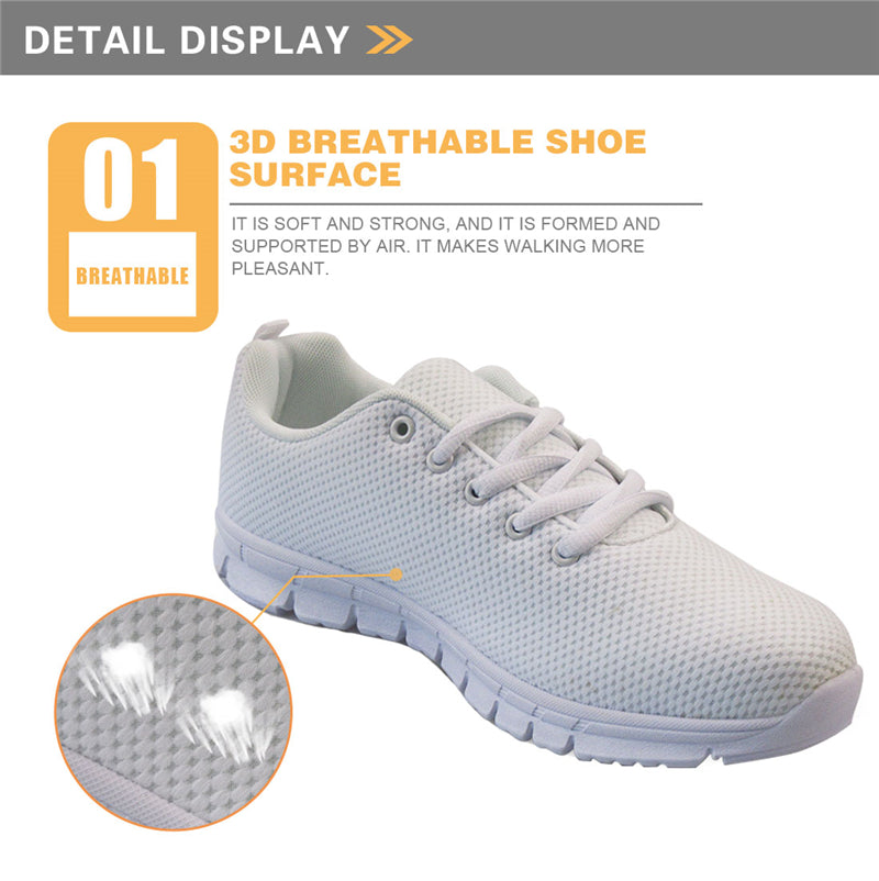 3D Sugar Skull Woman Shoes Spring Casual Shoes Sneakers Punk Style Breathable Round Toe Lace-up Students Shoes