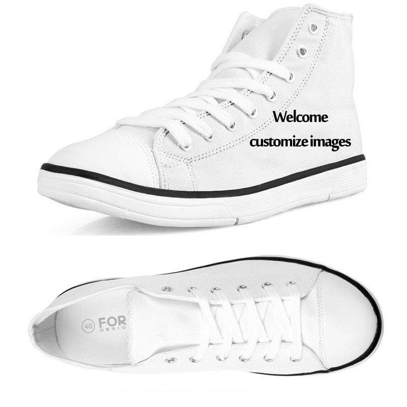 Fashion High Top Shoes Classic Male Lace up Canvas Shoes