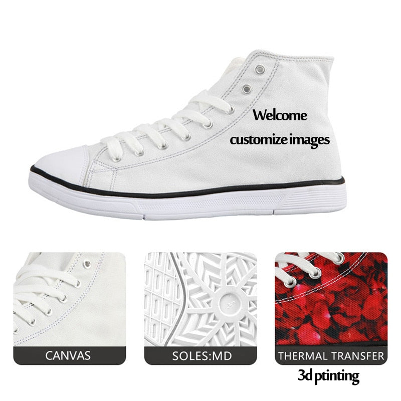Fashion High Top Shoes Classic Male Lace up Canvas Shoes