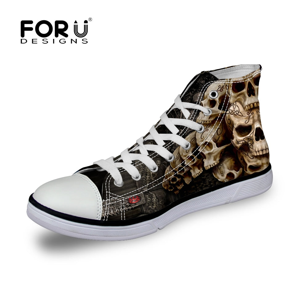 Fashion High Top Shoes Classic Male Lace up Canvas Shoes