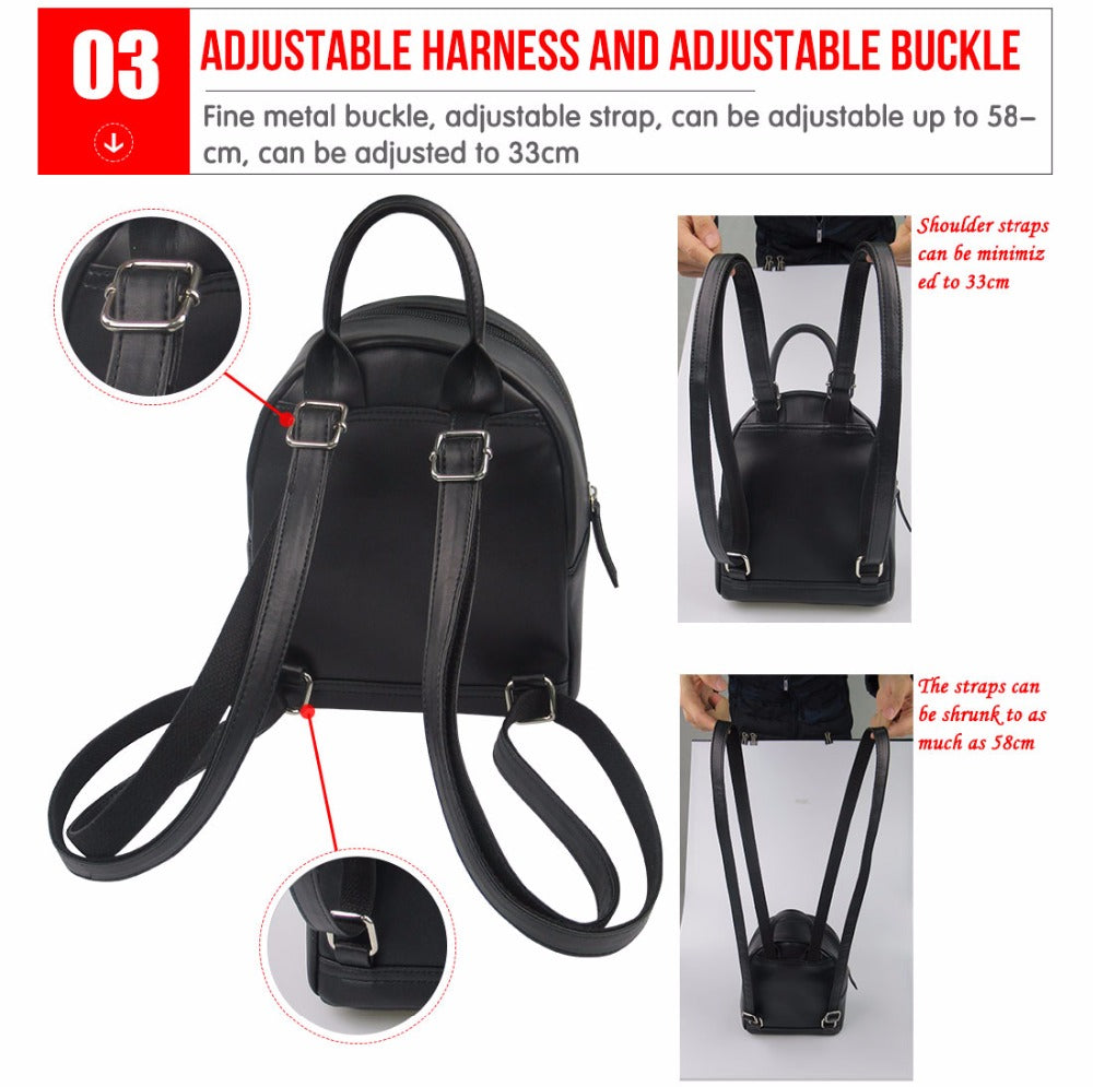 Women Backpack Fashion 3D Sugar Skull Pattern Black Small Travel Ladies Bagpack Girls School Bags Bolsa Bag