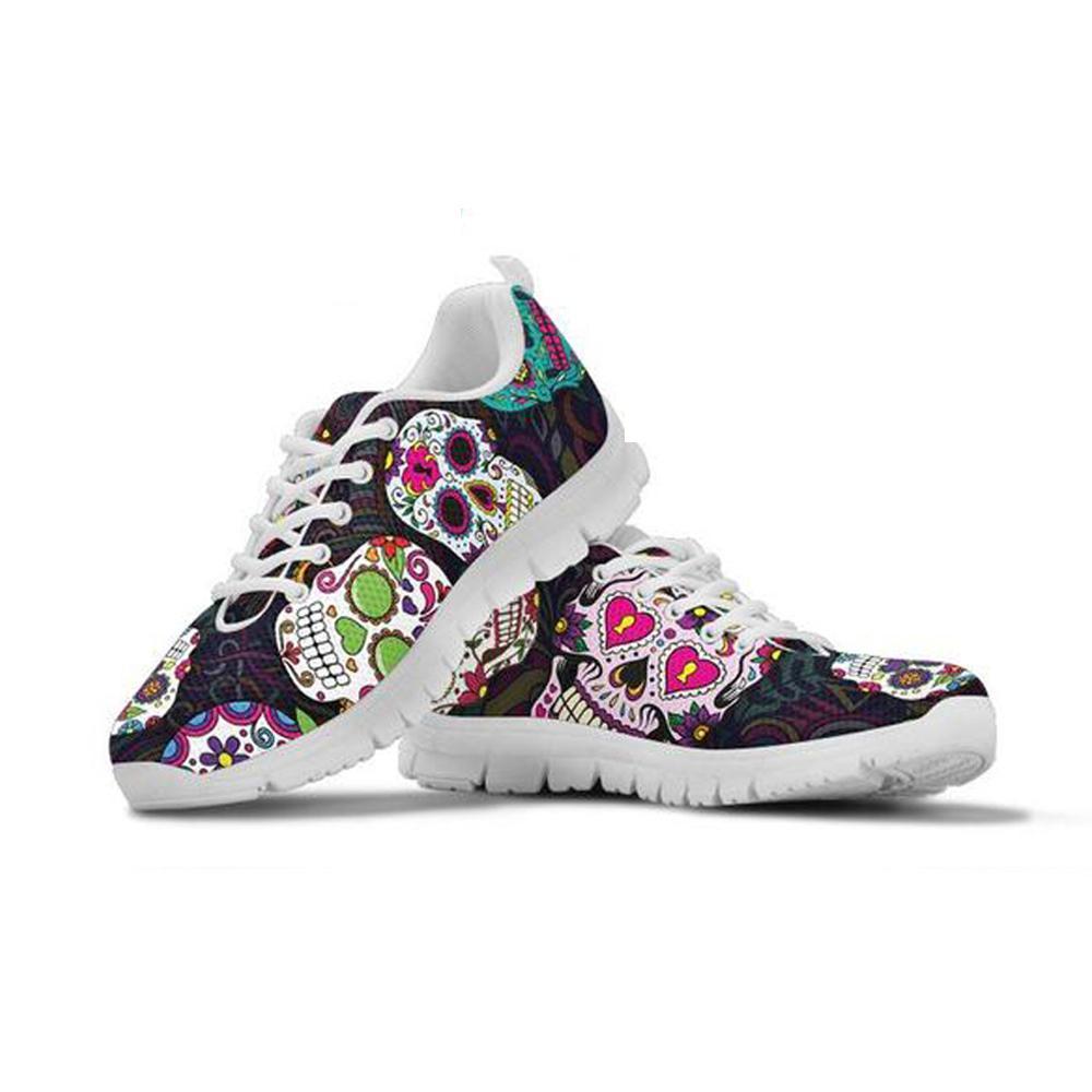Sugar Skulls Women's 3D Print Sneakers Women Flats Shoes