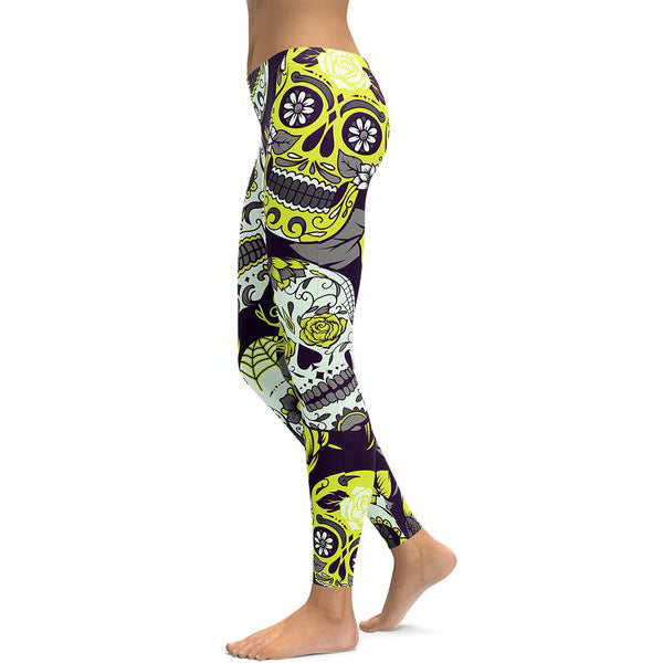 Sugar Skull Women Leggings Sugar 3D Printed Leggings