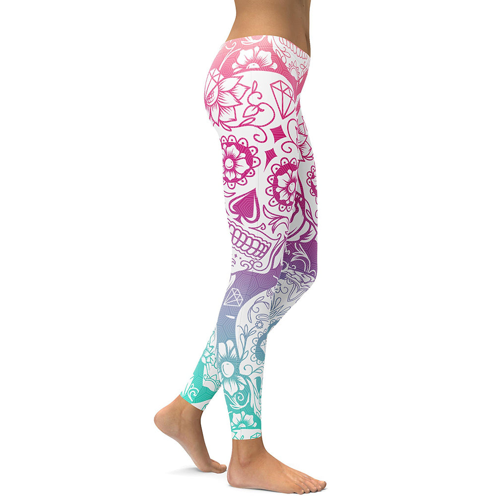 Women Leggings Sugar Skull