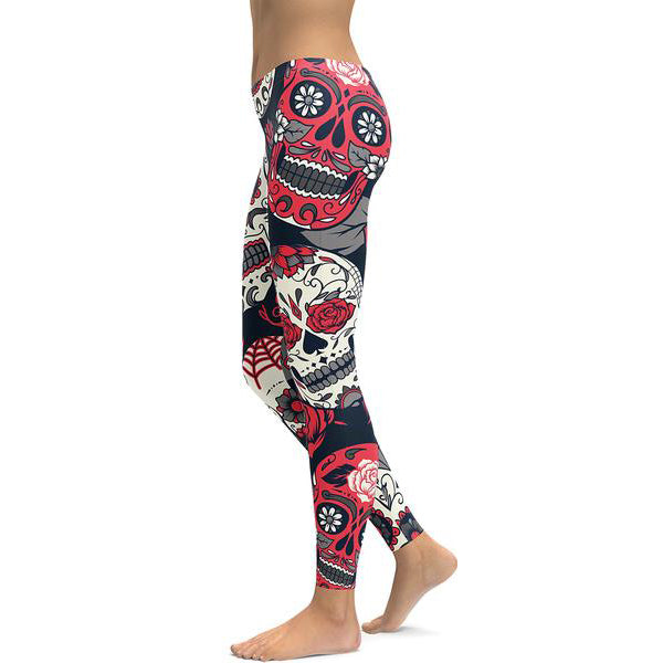 Women Leggings Sugar Skull