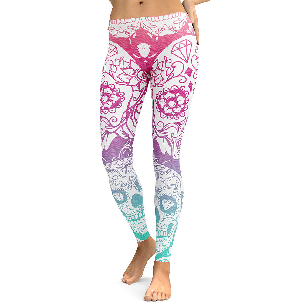 Women Leggings Sugar Skull