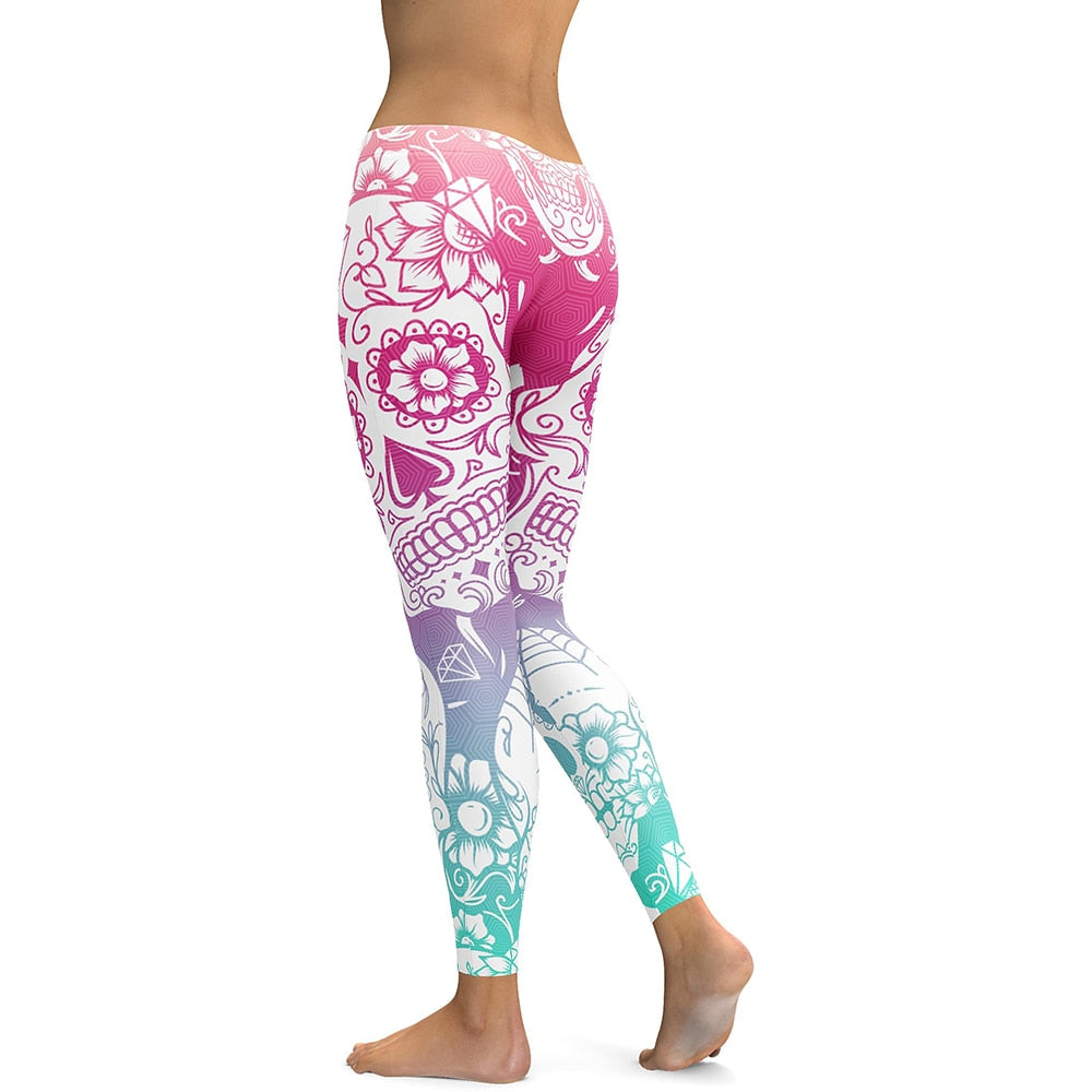 Women Leggings Sugar Skull