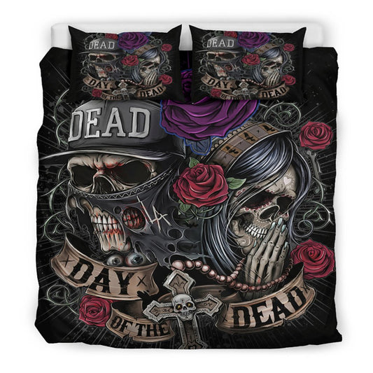 Sugar Skull Bedding Sets king size 3D Printed Husband and wife skull Duvet Cover Bed bedline AU US size bed