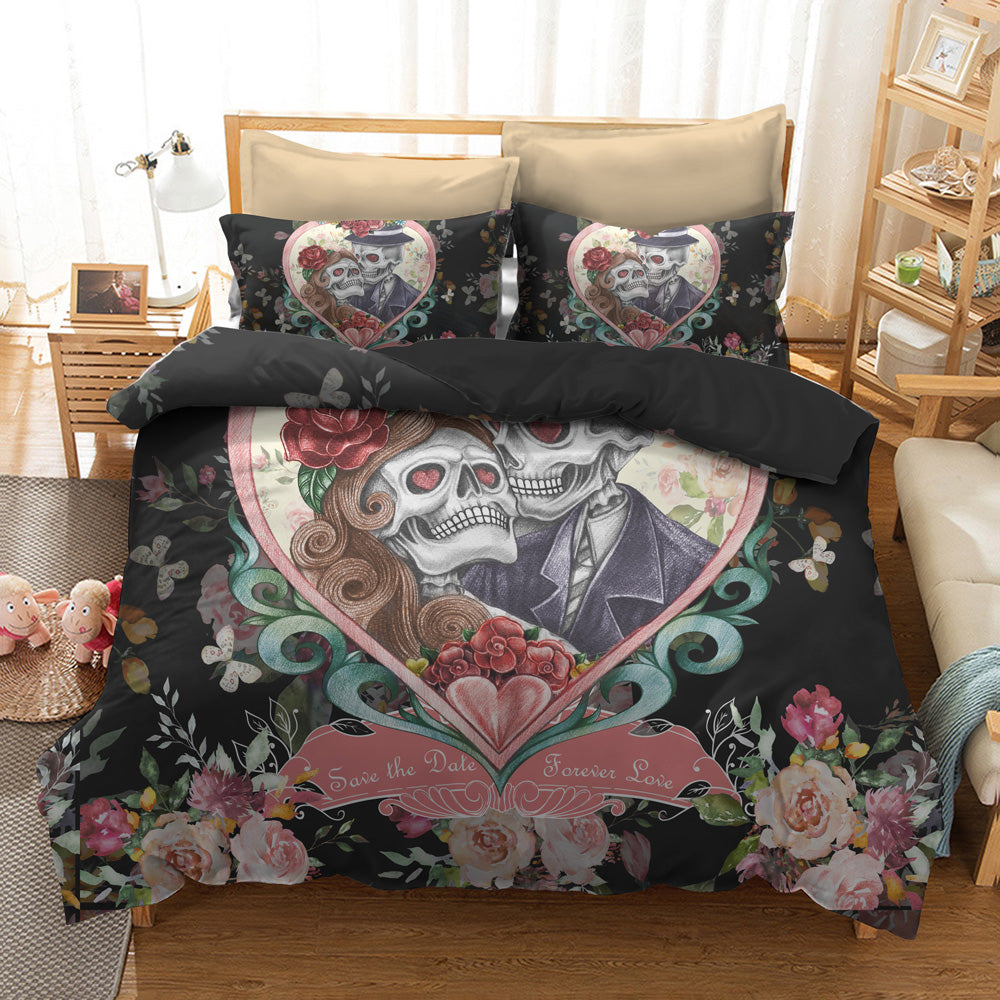 Sugar Skull Bedding Sets love Husband and wife