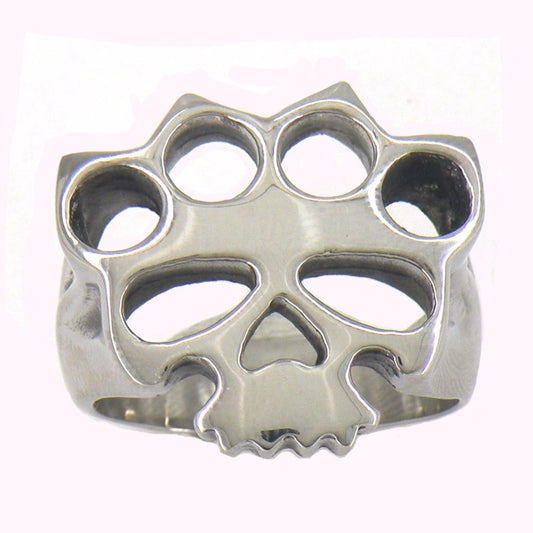 Fanssteel Stainless steel jewelry handcuffs skull outlaw biker Ring