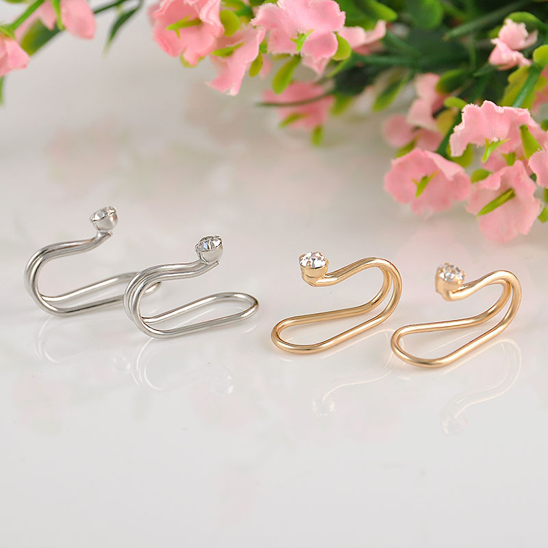 Fashion 1Pc Silvery/Golden Ear Cuff Earrings Women Charming Hot Non Piercing Cartilage Ear Clip