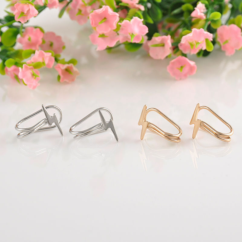 Fashion 1Pc Silvery/Golden Ear Cuff Earrings Women Charming Hot Non Piercing Cartilage Ear Clip